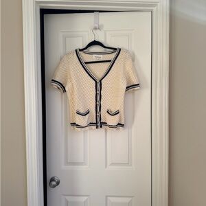 Heartloom Cream and Black Knit Sweater